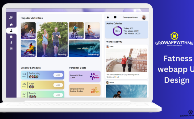 Fitness web application ui design