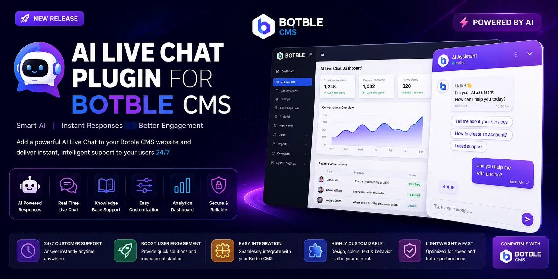 AI Live Chat Plugin for Botble CMS – Gemini & ChatGPT Powered Customer Support